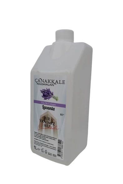 (Şeffaf Renksiz) - 2 Adet Lavanta Kolonyası -Litrelik - Korumalı Kapak - Yeni Model - 6