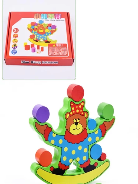 Ahşap Küçük Ayı Denge Blok Oyunu - 3