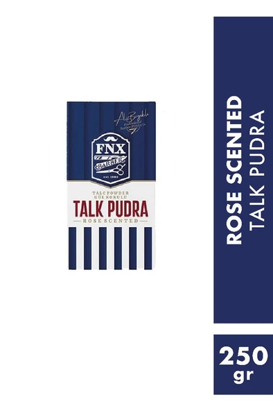 FNX Barber Ali Bıyıklı Gül Kokulu Talk Pudra 250 Gr