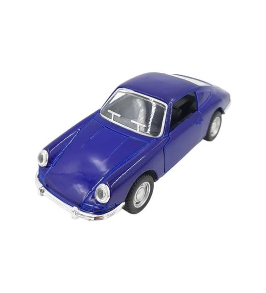 Nostaljik Klasik Metal Çek Bırak Araba Mavi Kapılar Açılır ( 1/36 Ölçek ) Mod:4 - 3