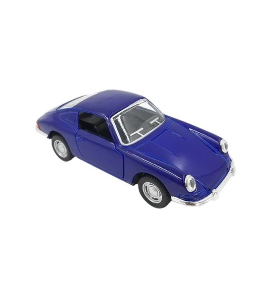 Nostaljik Klasik Metal Çek Bırak Araba Mavi Kapılar Açılır ( 1/36 Ölçek ) Mod:4 - 5