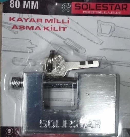 Solestar Kayar Milli Asma Kilit 80 mm STR-1666