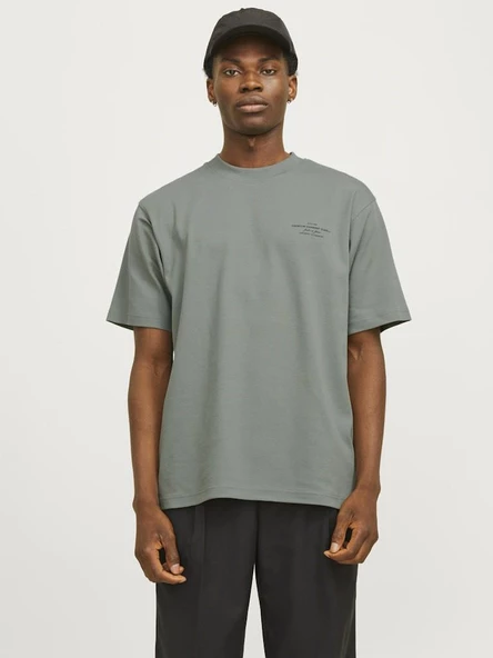 Jack Jones Blachad Brandıng Erkek Tişört 12259357 - 4