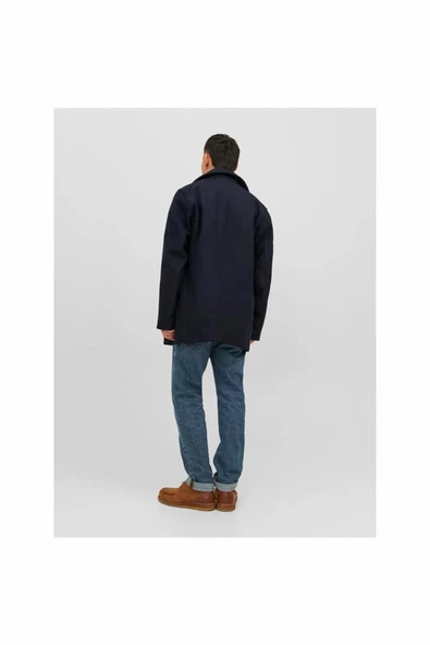 Jack Jones Blucaptaın Wool Pea Coat Erkek Kaşe Kaban 12239479 - 6