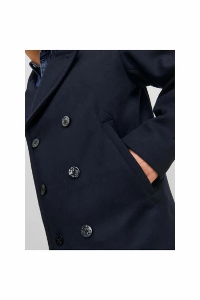 Jack Jones Blucaptaın Wool Pea Coat Erkek Kaşe Kaban 12239479