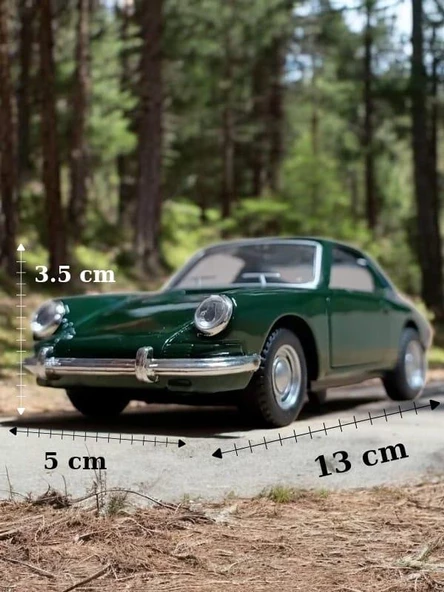 Nostaljik Metal Çek Bırak Araba Yeşil Kapılar Açılır ( 1/36 Ölçek ) Mod 2 - 2