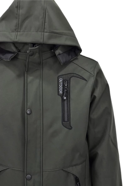 Erkek Spor Kapüşonlu Mont BGL-ST03939 - Resim 9