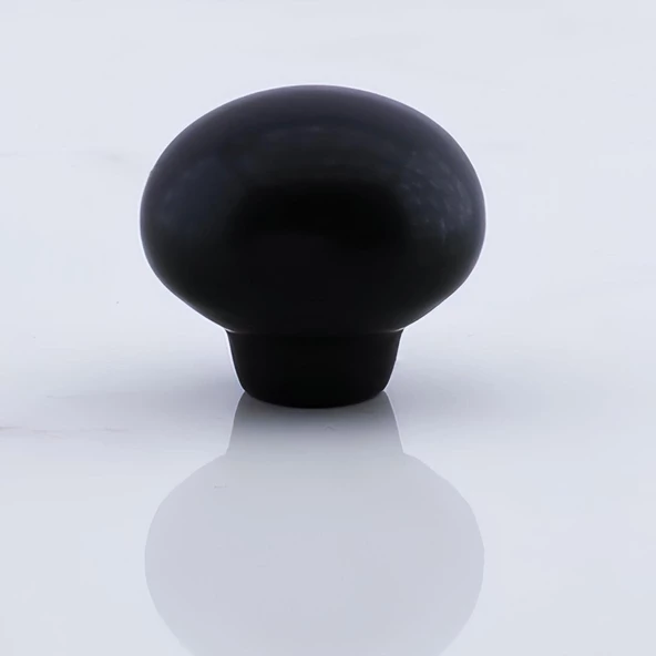 Petunya Kulp Siyah Polimer Düğme Kulp Mantar Mobilya Mutfak Dolabı Çekmece Kulbu Kulpları - Resim 6