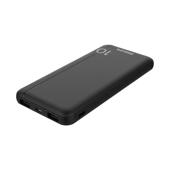 ONTECH - Phılıps Dlp1810cb 10.000 Mah Powerbank 2xusb-a 2.1a Usb-c Çıkış Siyah