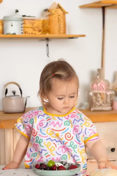 Melin Kolsuz Sıvı Geçirmez Aktivite Ve Mama Önlüğü 6-24 Ay - Resim 3