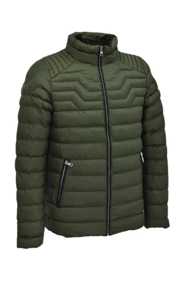 Erkek Haki Spor Şişme Mont 3128 BGL-ST04000 - Resim 3