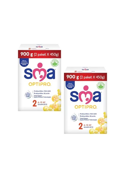 SMA Optipro 2 Probiyotik Devam Sütü 900 gr 2 Adet