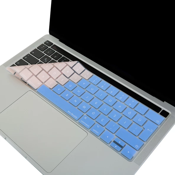 Macbook Pro Klavye Koruyucu (Türkçe Q) Touchbarlı A1706 A1989 A2159 A1707 A1990 ile Uyumlu R.Powder