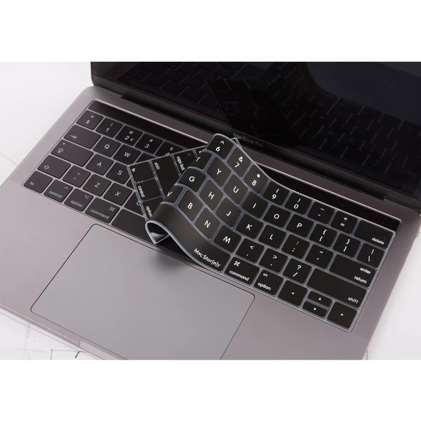 Macbook Pro Klavye Koruyucu (US-ABD İngilizce) Touchbarlı A1706 A1989 A2159 A1707 A1990 ile Uyumlu