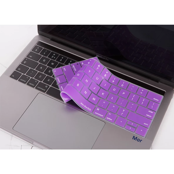 Macbook Pro Klavye Koruyucu (US-ABD İngilizce) Touchbarlı A1706 A1989 A2159 A1707 A1990 ile Uyumlu - 6