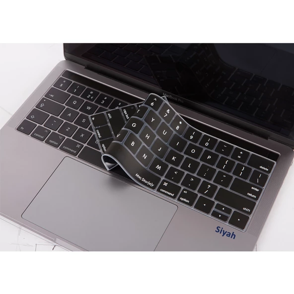Macbook Pro Klavye Koruyucu (US-ABD İngilizce) Touchbarlı A1706 A1989 A2159 A1707 A1990 ile Uyumlu - 3