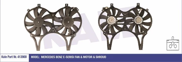 FAN-MOTOR-DAVLUMBAZ MERCEDES BENZ E-SERISI 350W 295MM 295MM - KALE 413900