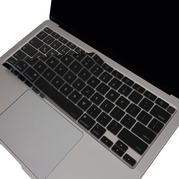 Macbook Air M1 13.3inç Klavye Koruyucu TouchID'li (US-ABD İngilizce) A2179 A2337 ile Uyumlu