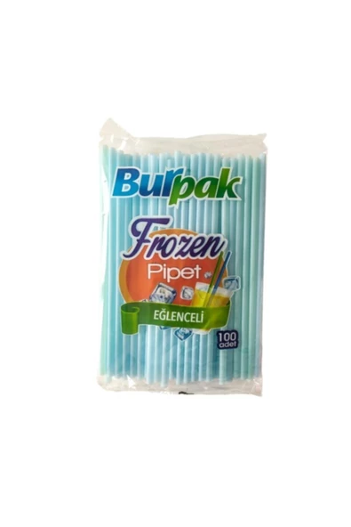 Bravo Burpak 100 Adet Frozen Pipet Smoothie Pipedi 22 Cm Kalın Içecek Kamışı