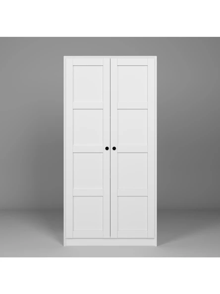 Midoser Lucas 2 Kapaklı Elbise Dolabı Ve Çok Amaçlı Dolap - Mat Beyaz - 4