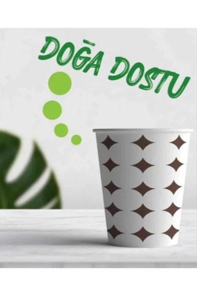 Tusemix Karton Bardak 6.5 Oz 100 Adet - 2