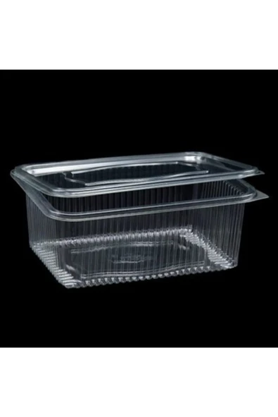 Tusemix Plastik Sızdırmaz Kap 1000 Gr Cc Kullan At Tek Kullanımlık Plastik Kapaklı Kase 10 Adet - 4