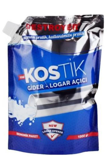 destroyer Toz Kostik Gider Ve Logar Açıcı 1000 gr Lavabo Açıcı Promosyon Paketi