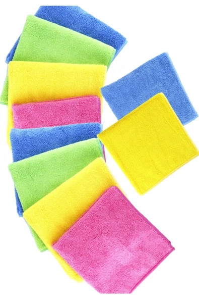 SİLVER HOME Süper Emici 235 Kalite 40x40cm 10lu Mikrofiber Bez - Yıka Yıka Kullan - 2