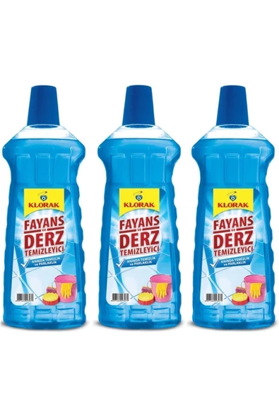 Klorak Fayans Ve Derz Temizleyici (mavi Su) 970 ml* 3 adet