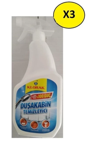 Klorak Duşakabin Temizleyici Sprey 750 ml X 3 Adet