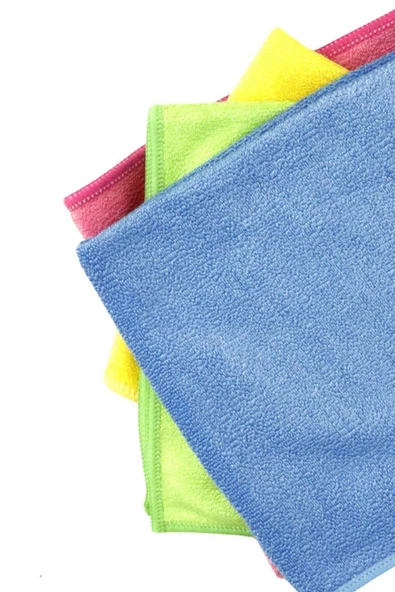 SİLVER HOME Universal Parlak Doku 4lü Mikrofiber 40x40cm Temizlik Bezi - 2