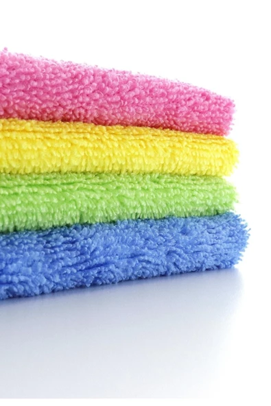 SİLVER HOME Süper Emici 235 Kalite 40x40cm 10lu Mikrofiber Bez - Yıka Yıka Kullan - 3