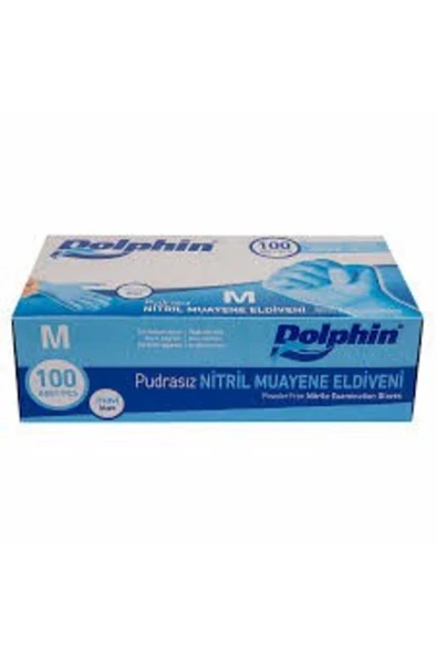 Dolphin Nitril S Mavı Muayene Eldiven 100 Lü