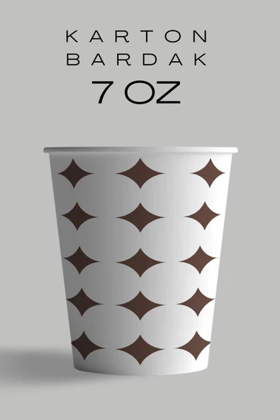 Tusemix Karton Bardak 7 Oz Kullan At Bardak Sızdırmaz 200 Adet 50 x 4