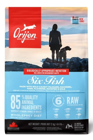 Orijen Six Fish 6 Balıklı Tahılsızyetişkin Köpek Maması 2 kg