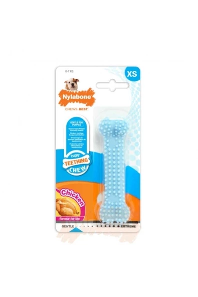 Nylabone 832393- Puppy Dental Tavuk Aromalı Çiğneme Kemiği Xs