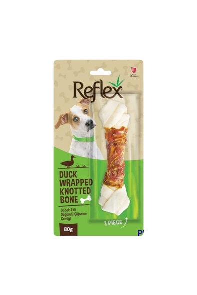 Reflex Ördek Etli Düğümlü Çiğneme Kemiği 80 gr Köpek Ödülü