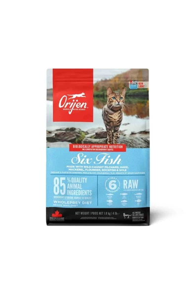 Orijen Six Fish Cat - 6 Balıklı Tahılsız Kedi Maması 1,8kg