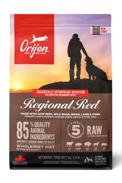 Orijen Regional Red Tahılsız Sığır Etli Yavru Yetişkin Köpek Maması 2 Kg