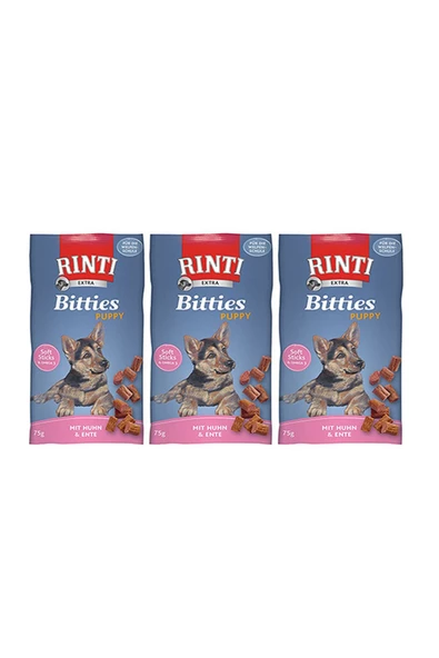 Rinti Bitties Tavuk-ördek Etli Yavru Köpek Ödülü 75 Gr X 3'lü Paket