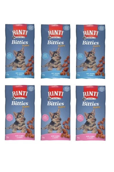 Rinti Bitties 2 Çeşit Karma Yavru Köpek Ödülü 75 Gr. X 6 Adet