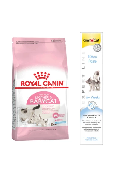 Royal Canin Mother And Babycat Kedi Kuru Maması + Gimcat Kitten Paste Kediler Için Kalsiyumlu Vitamin Macunu