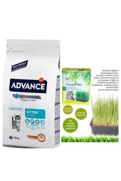 Advance 1.5 Kg Yavru Kedi Maması Garden Mix Kedi Çimi