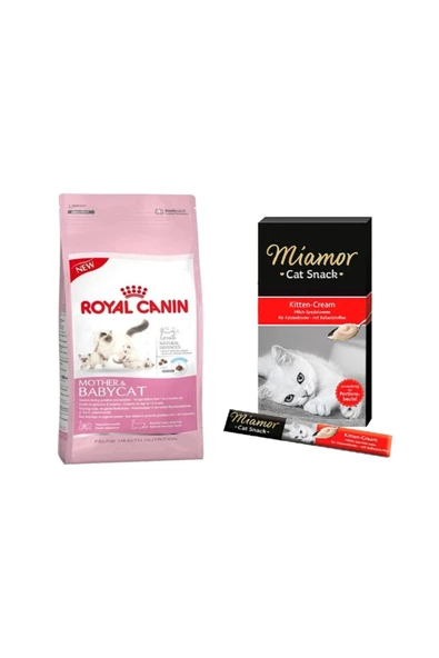 Royal Canin Mother&baby Yavru Kedi Maması 4 Kg + Miamor Süt Kremalı Kedi Ödülü