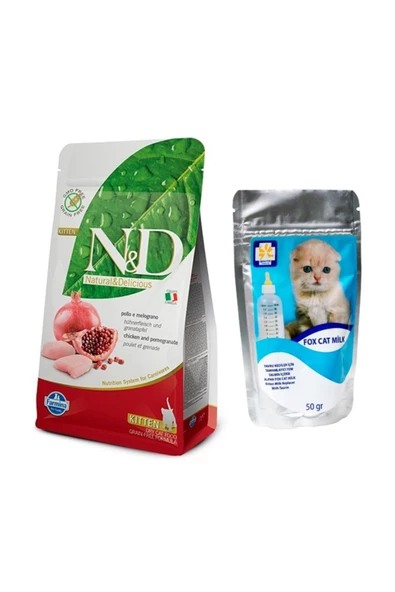 N&D Tahılsız Kitten Tavuklu&narlı Kedi Maması 1,5 kg + Kedi Süt Tozu (original)