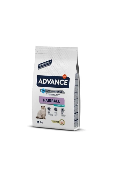 Advance Sterilized Hairball Hindili Kısır Kedi Maması 3 Kg