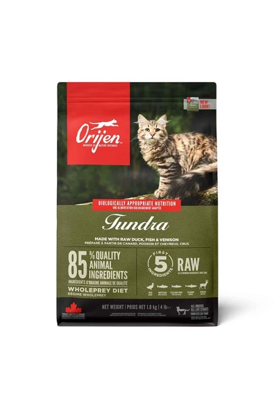 Orijen TUNDRA CAT TAHILSIZ KEDİ MAMASI 1.8 KG