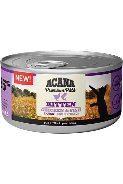 Acana Premium Pate (ezme) Tavuklu Ve Balıklı Yavru Kedi Konservesi 85 Gr