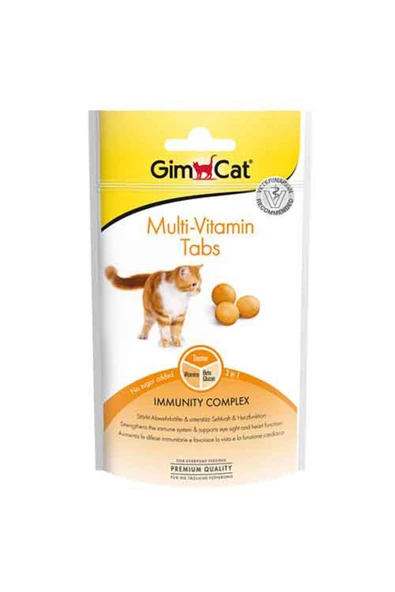 SKY TOPTAN Gimcat Multi-vitamin Tabs Kedi Ödül Tableti 40 Gr