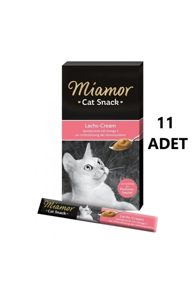 Miamor Mıamor Cream Somonlu Kedi Ödülü 6x15 G 11 Adet